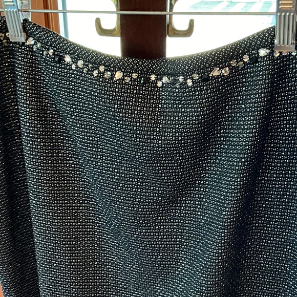 Tahari Navy and Silver Tweed Skirt Set - Picture 2 of 15